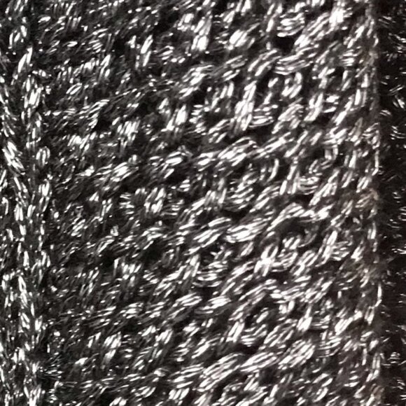 Calvin Klein NEW Loose Knit Crew Neck Sweater Cable Silver Charcoal Grey Tags L - Picture 14 of 16